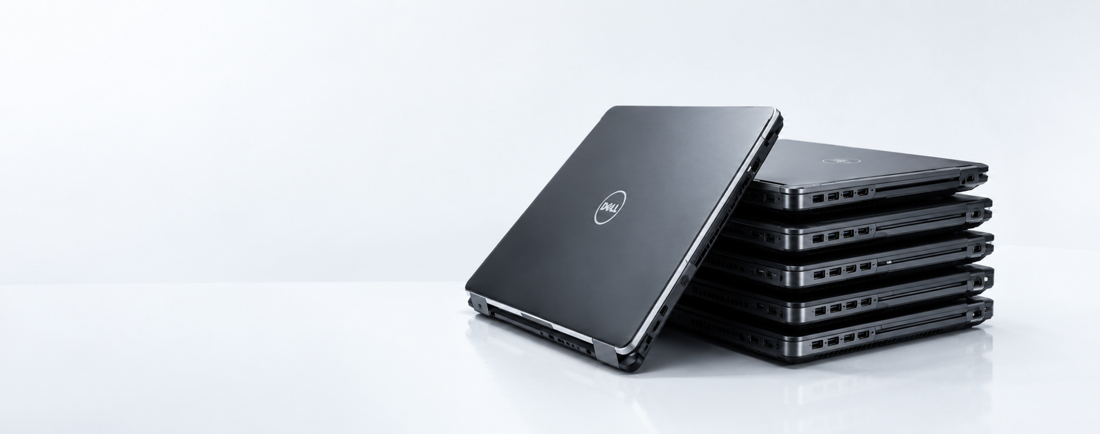 Stack of laptops